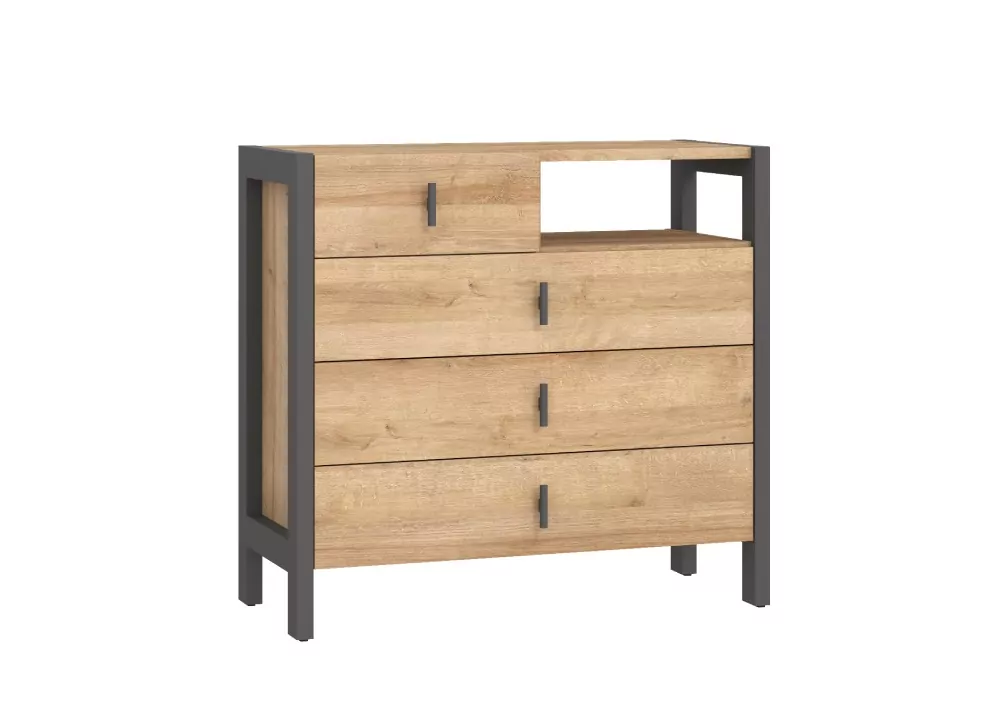 Cômoda com 4 gavetas e corrediças Varsóvia Cômoda com 4 gavetas e corrediças Varsóvia