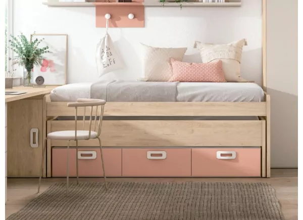 Compacto de 90 ó 105 con costado curvos y 3 cajones CLEO