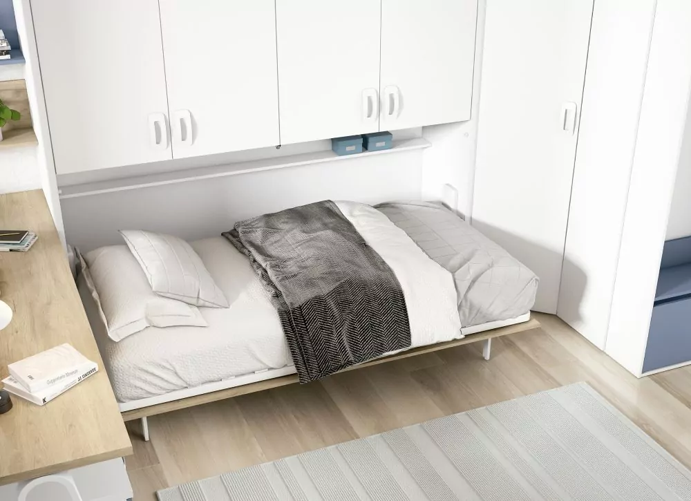 Cama dobrável horizontal com armário CLEO Cama dobrável horizontal com armário CLEO