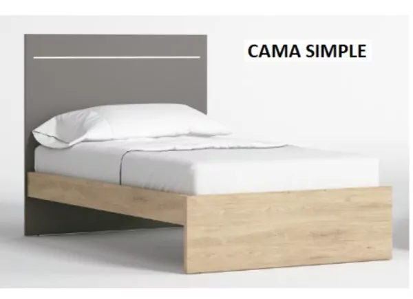 Cama de 90 ó 105 con cabecero CLEO Cama de 90 ó 105 con cabecero CLEO