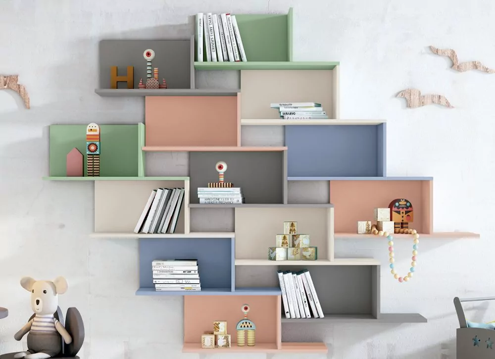 Estantería para colgar en pared con 1 divisor vertical CLEO Estantería para colgar en pared con 1 divisor vertical CLEO