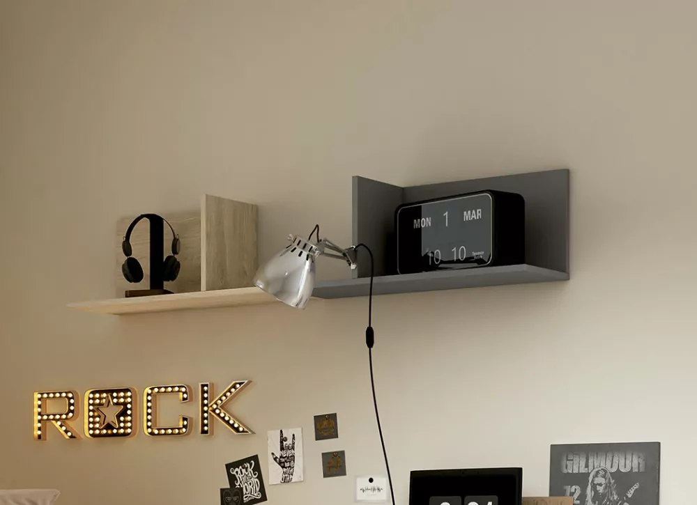 Estantería para colgar en pared con 1 divisor vertical CLEO Estantería para colgar en pared con 1 divisor vertical CLEO