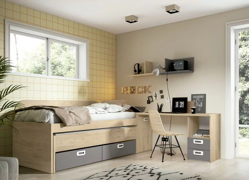 Estantería para colgar en pared con 1 divisor vertical CLEO Estantería para colgar en pared con 1 divisor vertical CLEO