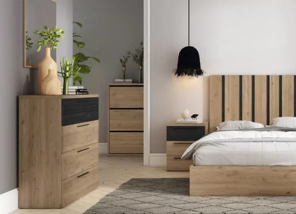 Cómodas FLORIDA 2 com 3 ou 4 gavetas, sem pés