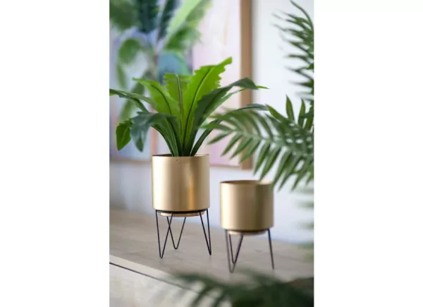 Pack 2 macetero dorados ARENDAL