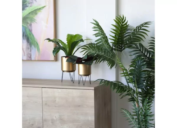 Pack 2 macetero dorados ARENDAL