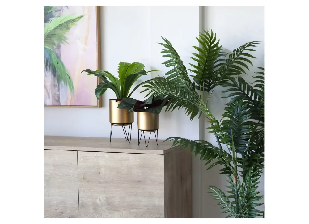 Pack 2 macetero dorados ARENDAL