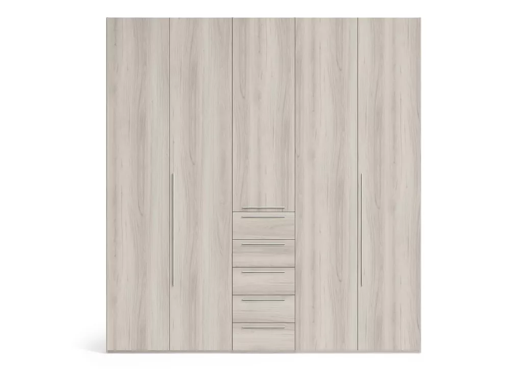 Armario de 5 puertas batientes + 5 cajones FLORIDA