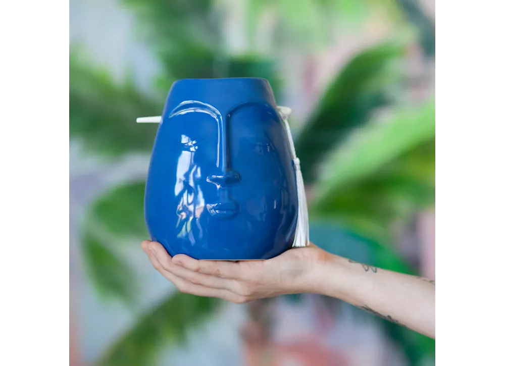 Vaso TIKI de grés étnico Vaso TIKI de grés étnico