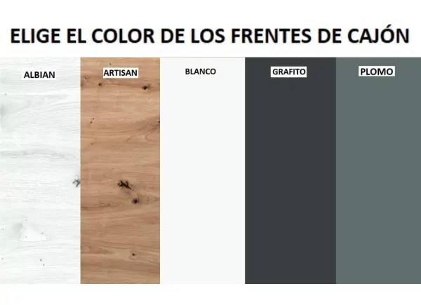 Cómoda de 4 cajones con patas DUNA