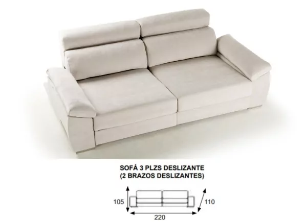 Sofá de 3 ou 4 lugares conversíveis para chaisse longue TORINI