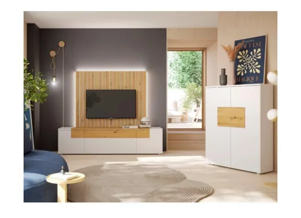 Mueble de televisión lacado CANTABRIA Mueble de televisión lacado CANTABRIA