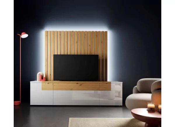 Mueble de televisión lacado CANTABRIA Mueble de televisión lacado CANTABRIA