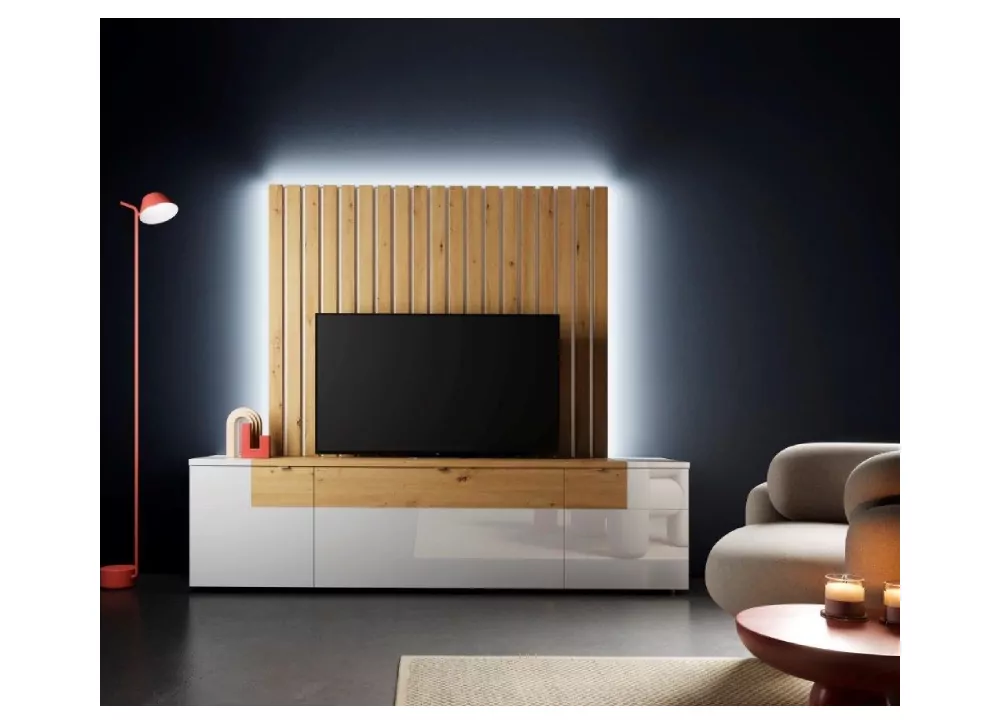 Mueble de televisión lacado CANTABRIA Mueble de televisión lacado CANTABRIA