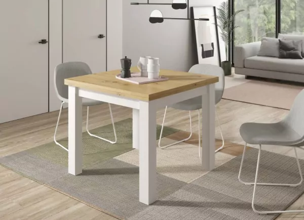 Mesa de comedor cuadrada extensible CANTABRICO Mesa de comedor cuadrada extensible CANTABRICO