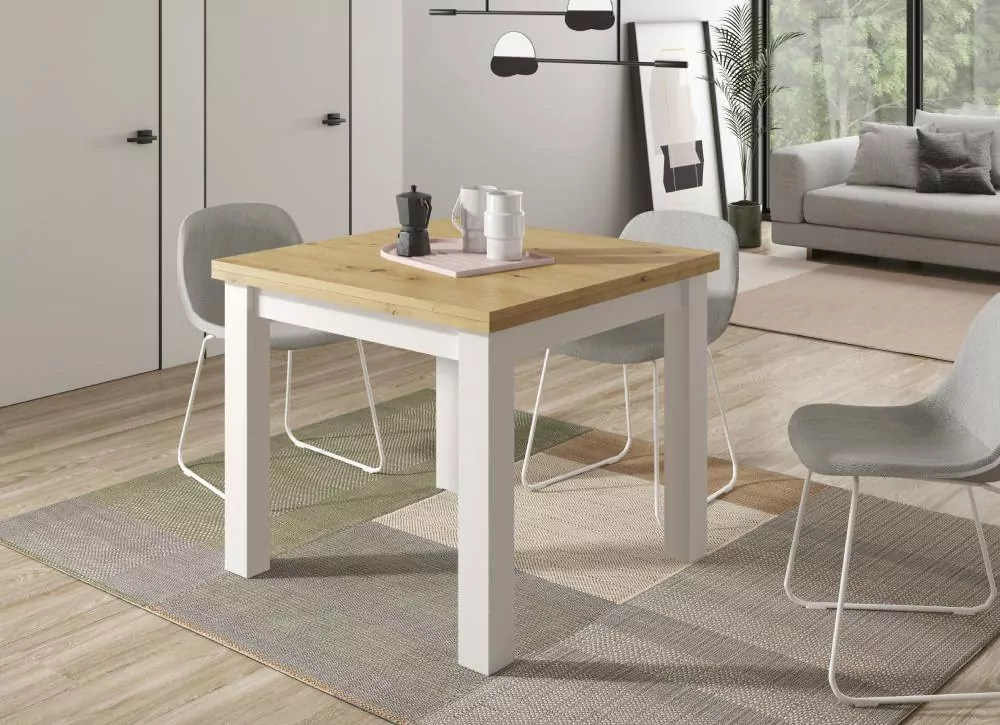 Mesa de comedor cuadrada extensible CANTABRICO Mesa de comedor cuadrada extensible CANTABRICO
