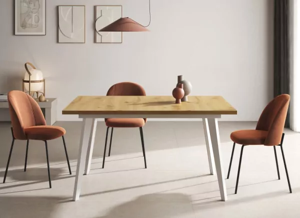 Mesa de comedor pata inclinada CANTABRICO Mesa de comedor pata inclinada CANTABRICO