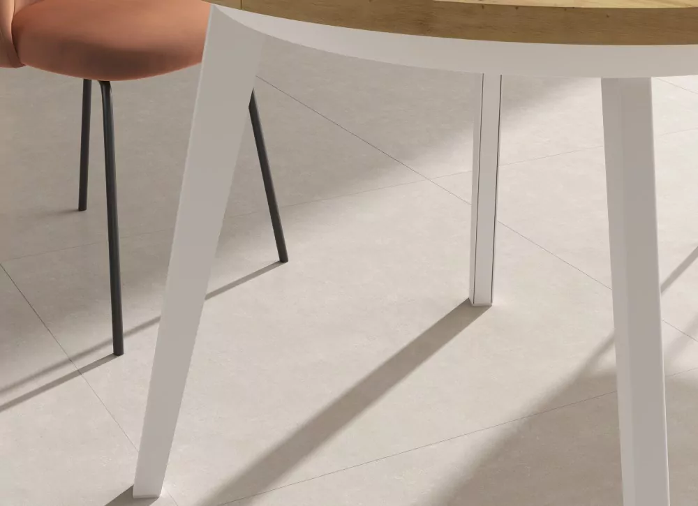 Mesa de comedor redonda fija o extensible CANTABRICO