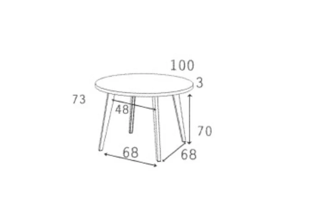 Mesa de comedor redonda fija o extensible CANTABRICO Mesa de comedor redonda fija o extensible CANTABRICO