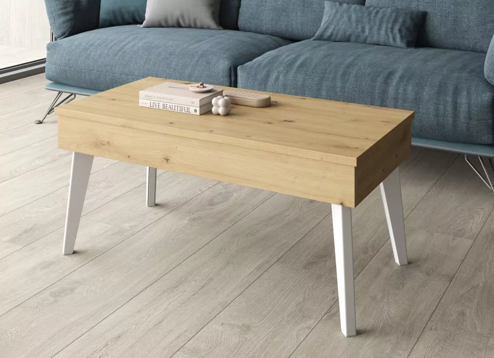 Mesa de centro elevable pata inclinada CANTABRICO Mesa de centro elevable pata inclinada CANTABRICO