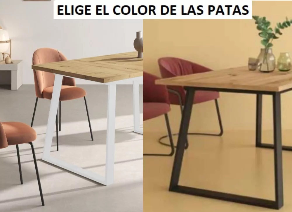 Mesa de centro elevable pata trapecio CANTABRICO