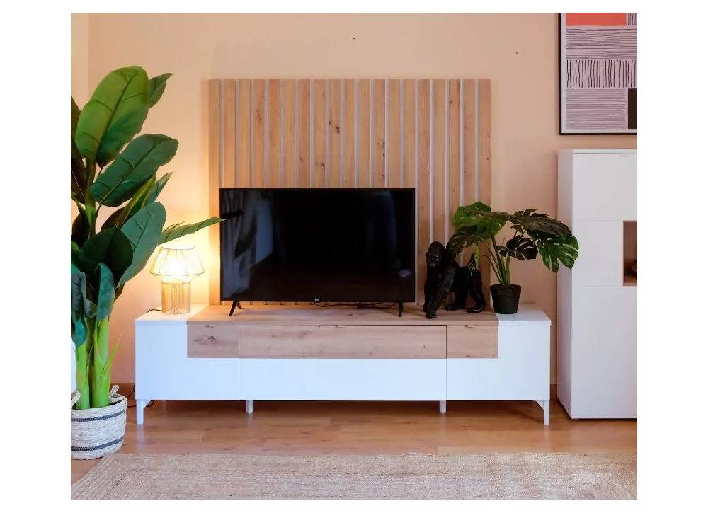 Módulo tv 2 puertas + cajón y patas LUENA Módulo tv 2 puertas + cajón y patas LUENA