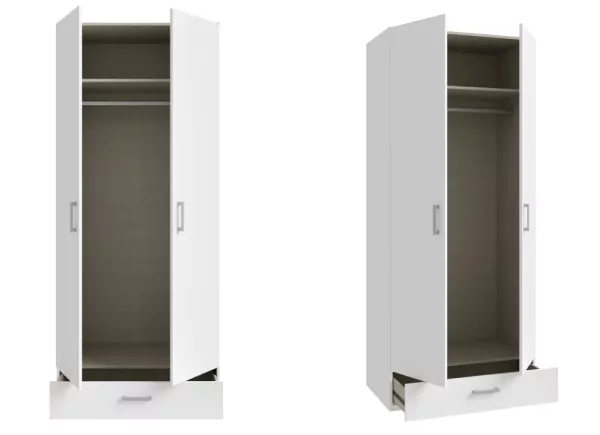 Roupeiro 2 portas batedas e 1 gaveta PALMA Roupeiro 2 portas batedas e 1 gaveta PALMA