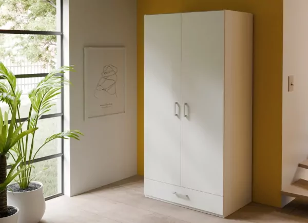 Roupeiro 2 portas batedas e 1 gaveta PALMA Roupeiro 2 portas batedas e 1 gaveta PALMA