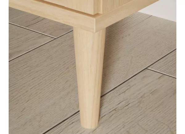 Armario 3 puertas batientes haya y ratán CALABRIA