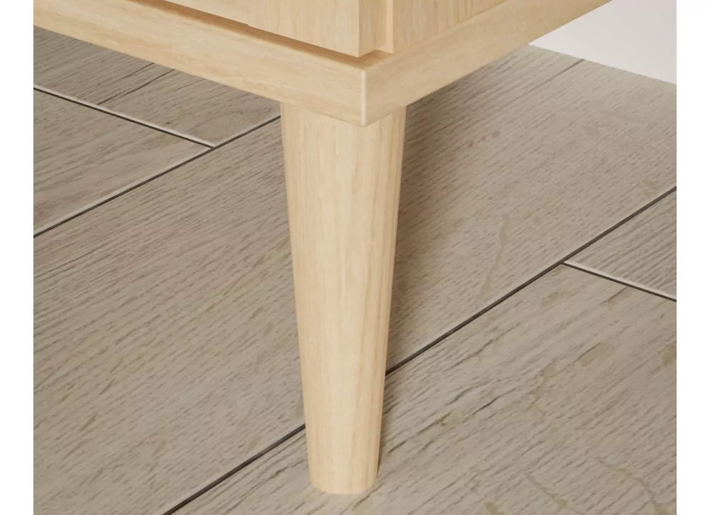 Armario 3 puertas batientes haya y ratán CALABRIA