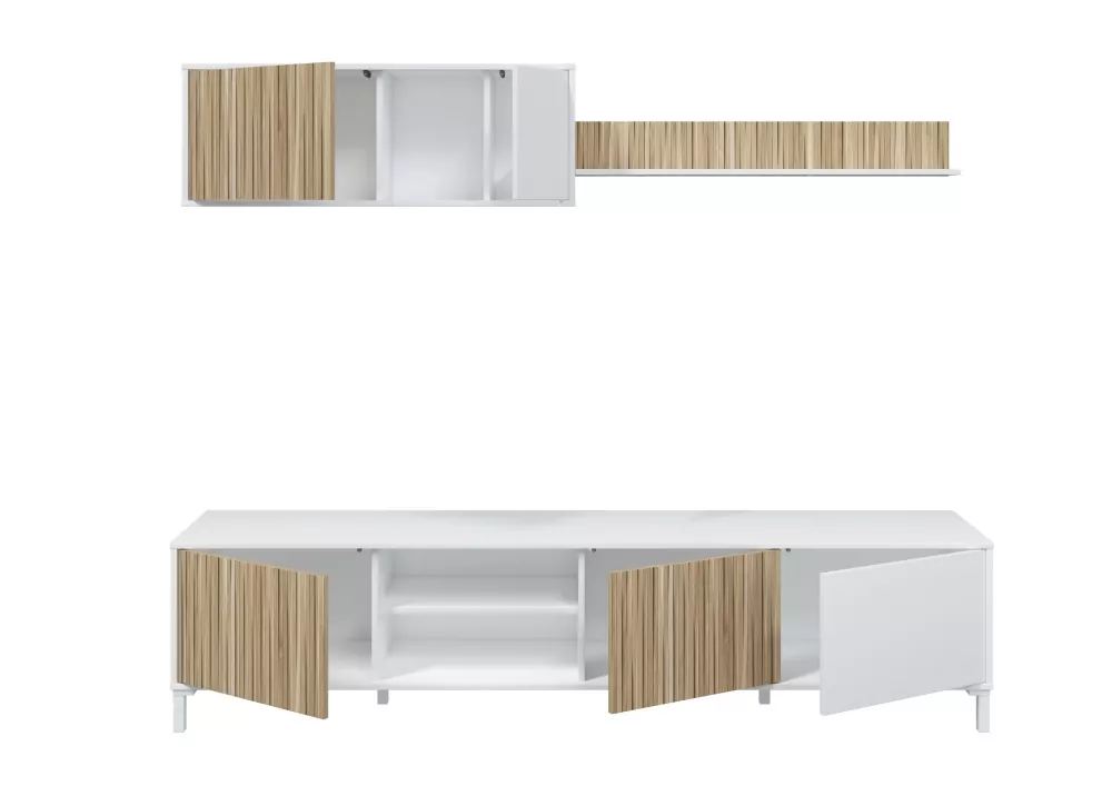 Muebles de salón blanco y rayado EXOTIC Muebles de salón blanco y rayado EXOTIC