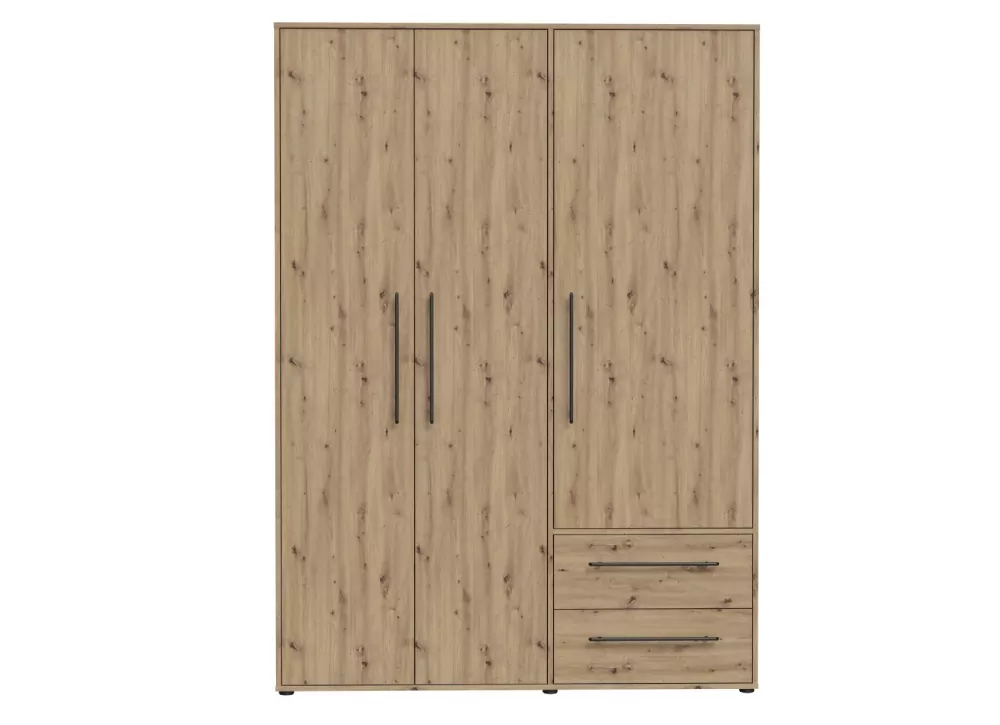 Armario 3 puertas batientes y 2 cajones PRIMAVERA