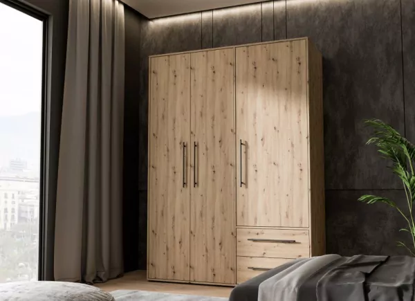 Armario 3 puertas batientes y 2 cajones PRIMAVERA