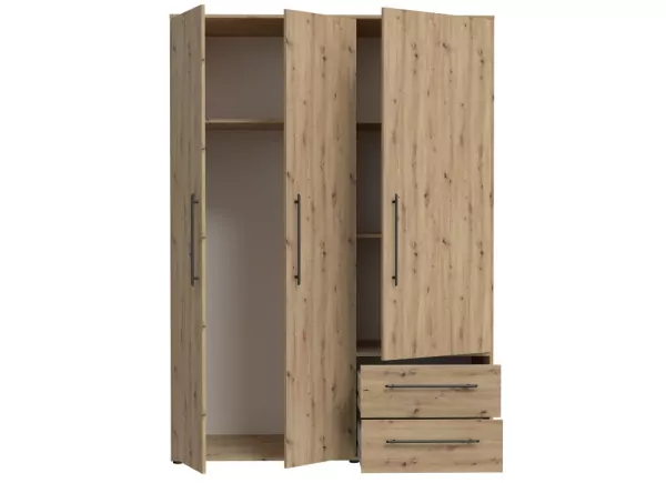 Armario 3 puertas batientes y 2 cajones PRIMAVERA