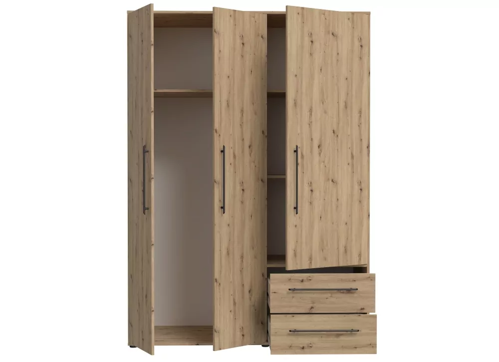 Armario 3 puertas batientes y 2 cajones PRIMAVERA