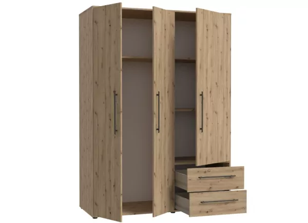 Armario 3 puertas batientes y 2 cajones PRIMAVERA