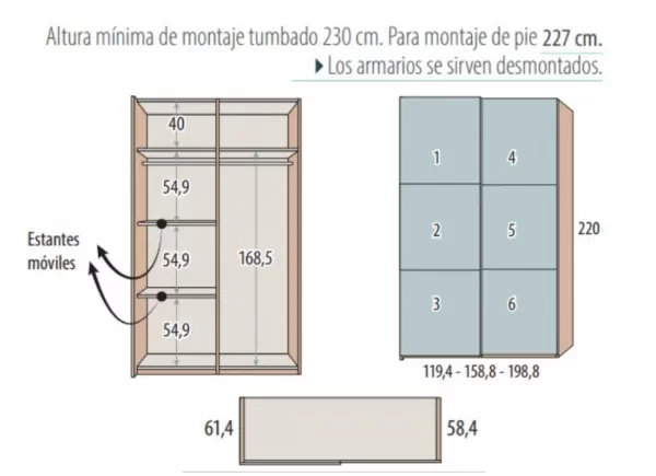 Armário de portas deslizantes MAXI Armário de portas deslizantes MAXI