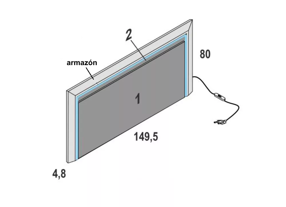 Cabecero con leds DESTIN Cabecero con leds DESTIN