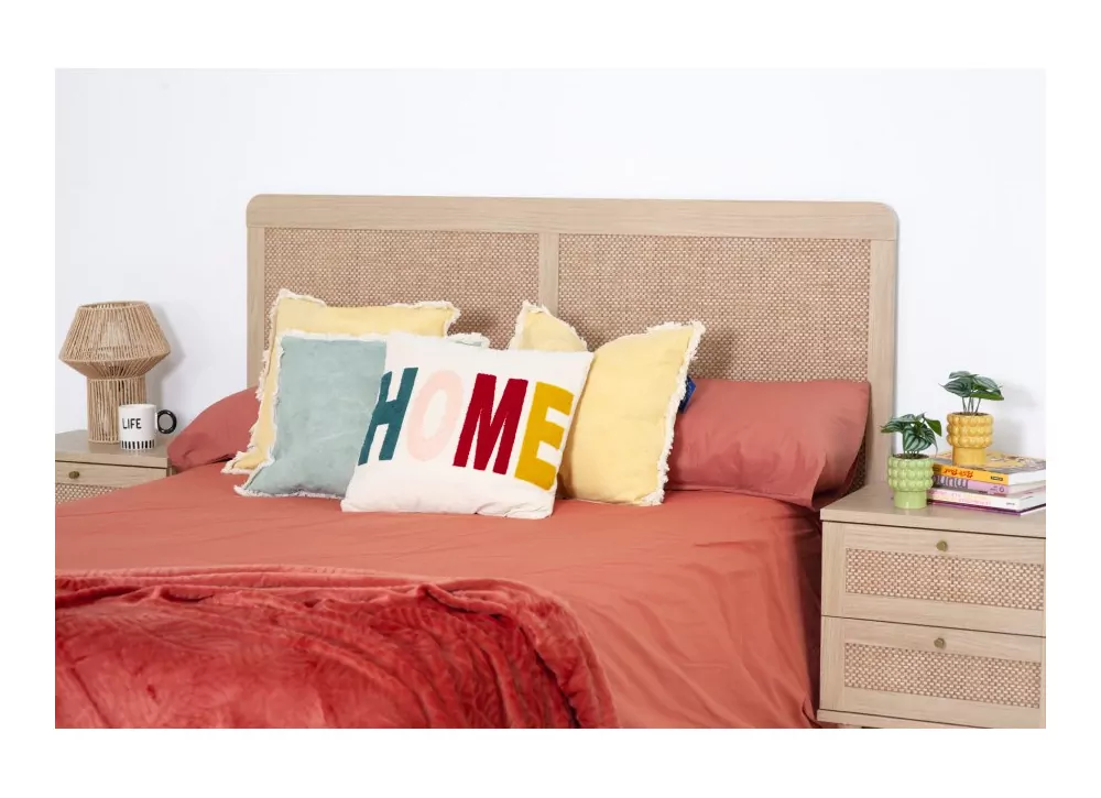 Cabeça de cama 135 ou 150 faia e rattan CALABRIA Cabeça de cama 135 ou 150 faia e rattan CALABRIA