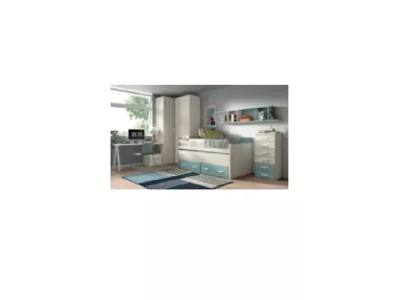 Compacto de 90 x 200 con nido oculto de 90 x 190 BEGOÑA Compacto de 90 x 200 con nido oculto de 90 x 190 BEGOÑA