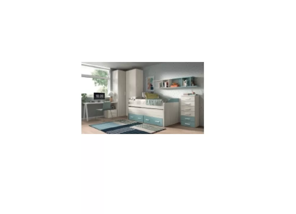 Compacto de 90 x 200 con nido oculto de 90 x 190 BEGOÑA Compacto de 90 x 200 con nido oculto de 90 x 190 BEGOÑA