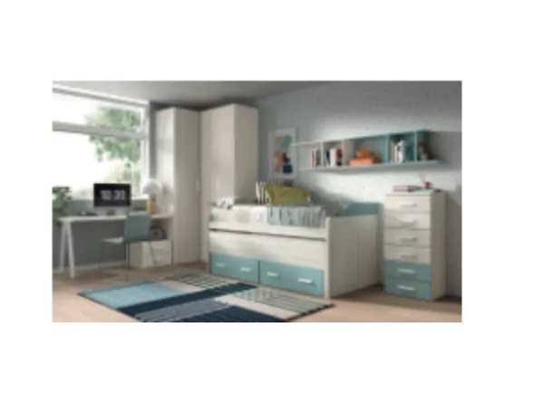 Compacto de 90 x 200 con nido oculto de 90 x 190 BEGOÑA Compacto de 90 x 200 con nido oculto de 90 x 190 BEGOÑA