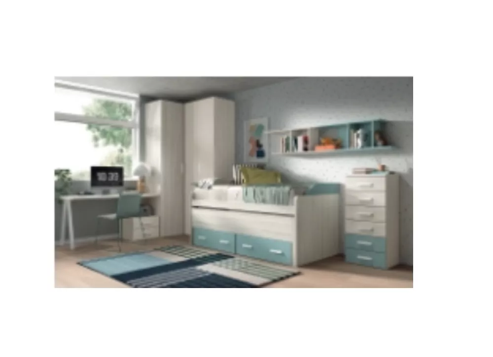 Compacto de 90 x 200 con nido oculto de 90 x 190 BEGOÑA Compacto de 90 x 200 con nido oculto de 90 x 190 BEGOÑA