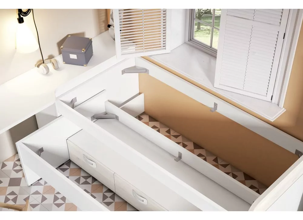 Área de estudo de mesa com gaveta CLEO e arcão Área de estudo de mesa com gaveta CLEO e arcão