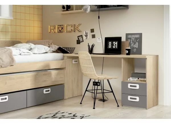 Área de estudo de mesa com gaveta CLEO e arcão Área de estudo de mesa com gaveta CLEO e arcão