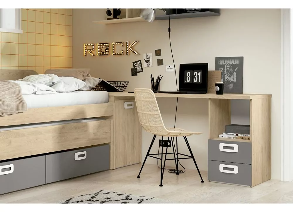 Área de estudo de mesa com gaveta CLEO e arcão Área de estudo de mesa com gaveta CLEO e arcão