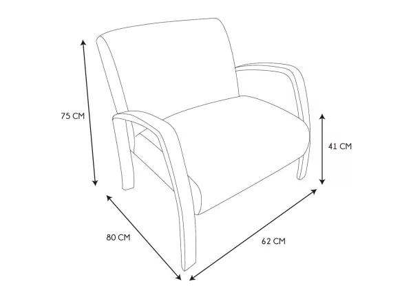 Sillón estilo nórdico BENEDICT