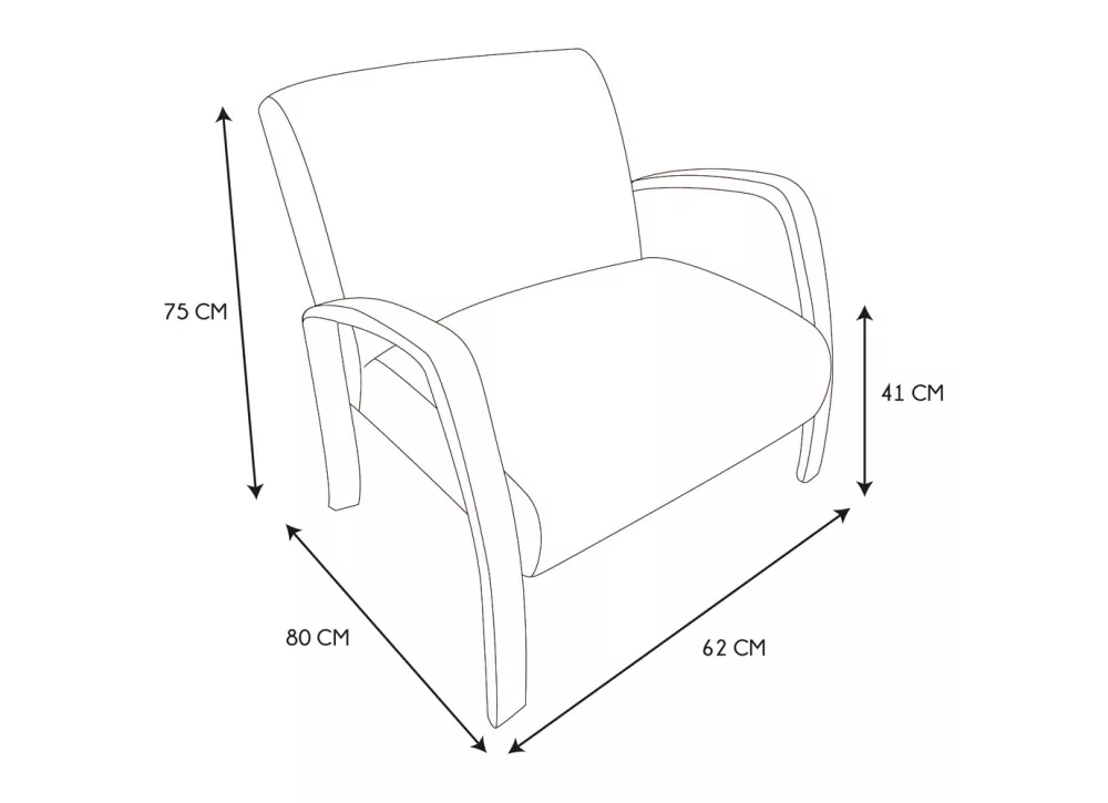 Sillón estilo nórdico BENEDICT