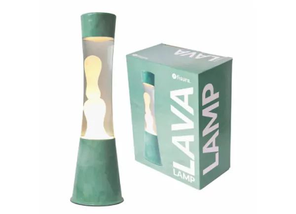 Lâmpada de lava verde de menta de COLUMBA