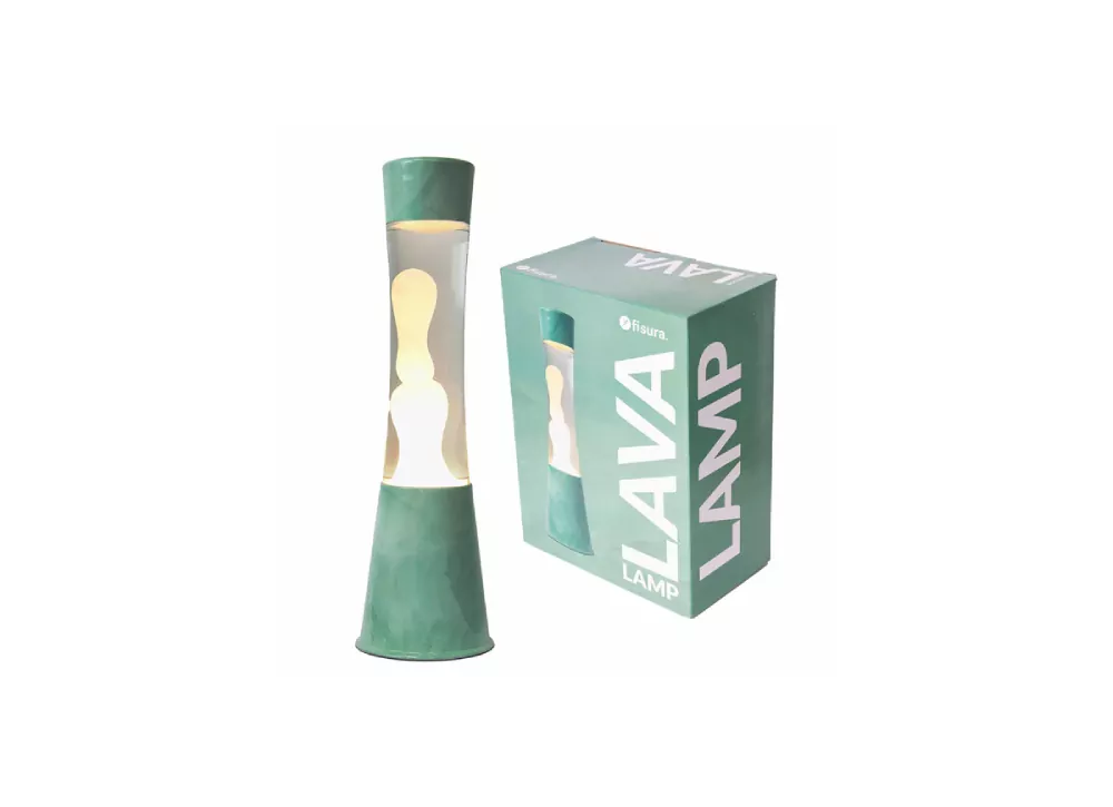 Lâmpada de lava verde de menta de COLUMBA